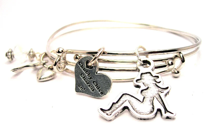 Mudflap Cowgirl Expandable Bangle Bracelet Set