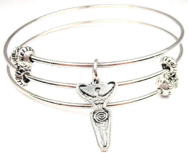 Spiral Goddess Triple Style Expandable Bangle Bracelet