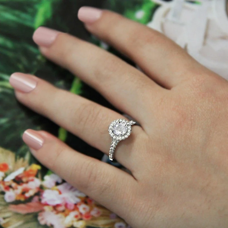 " The Sierra" Halo Diamond Ring