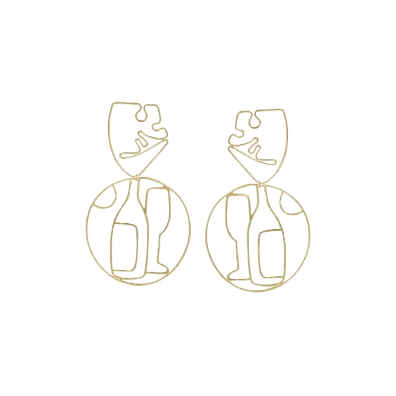 PICNIC EARRINGS / CHEESE & WINE