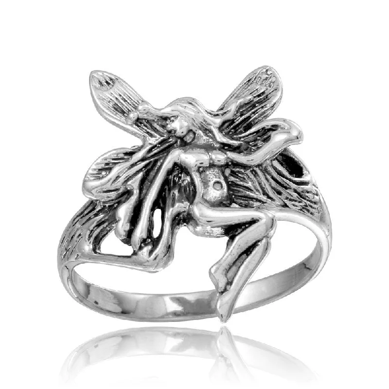 High Polished 925 Sterling Silver Fairy Ring - CR00751