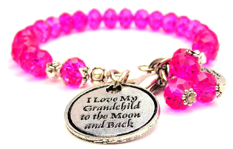 I Love My Grandchild To The Moon And Back Splash Of Color Crystal Bracelet