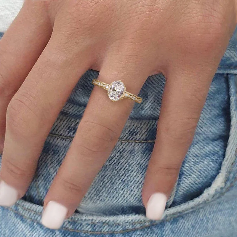 "The Darby" Halo Semi-Mount Diamond Ring