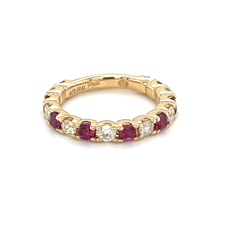 14K Yellow Gold 0.81cttw Ruby & 0.72cttw Diamond Ring