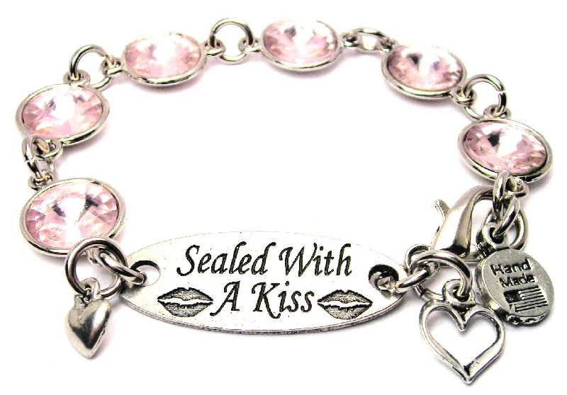 Sealed With A Kiss Crystal Connector Bracelet