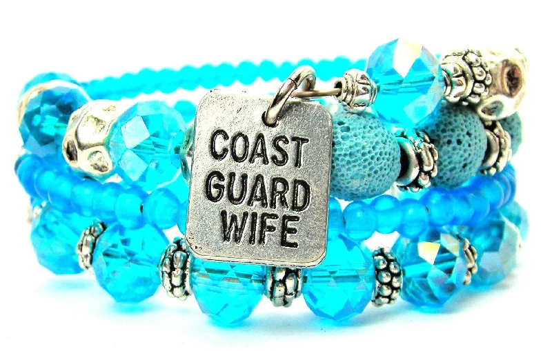 Coast Guard Wife Multi Wrap Bracelet