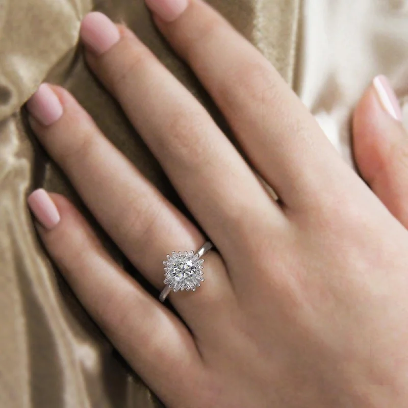 " The  Avalon" Halo Semi-Mount Diamond Ring