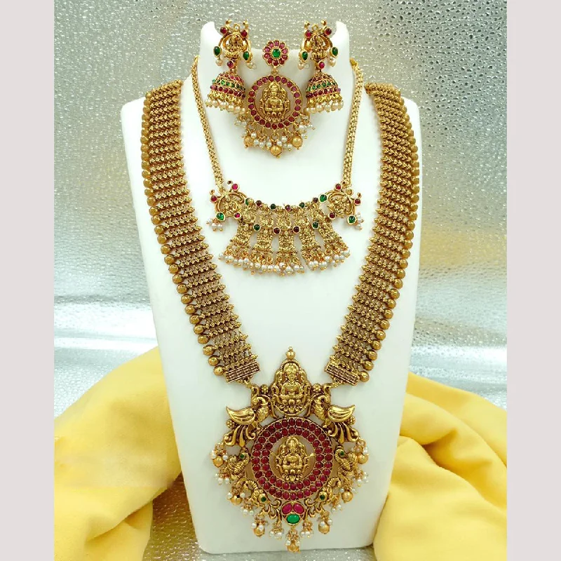 FS Collection Gold Plated Temple Necklace Combo