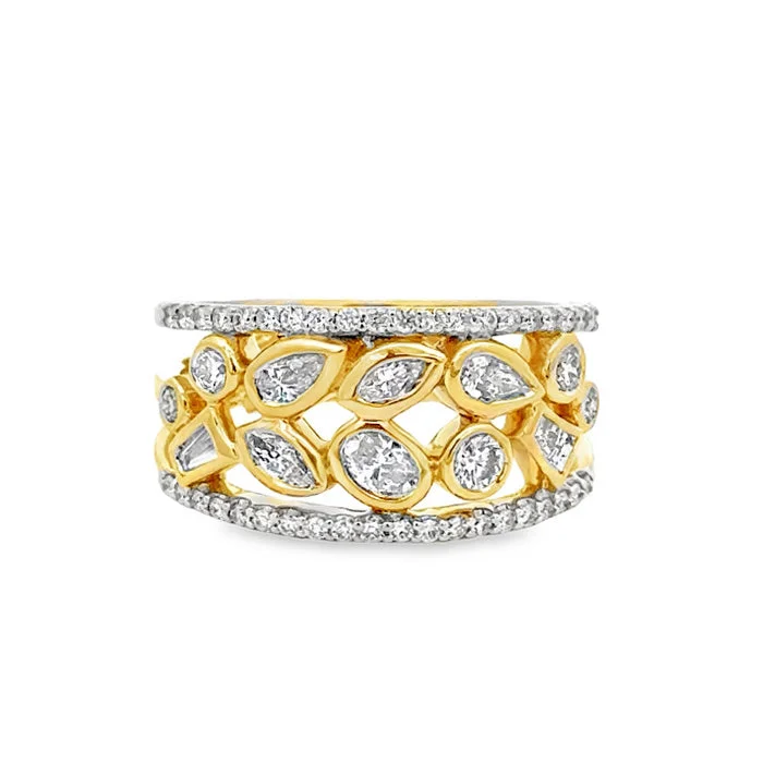 Mountz Collection 1.394CTW Mixed Cut Diamond Ring in 14K Yellow Gold