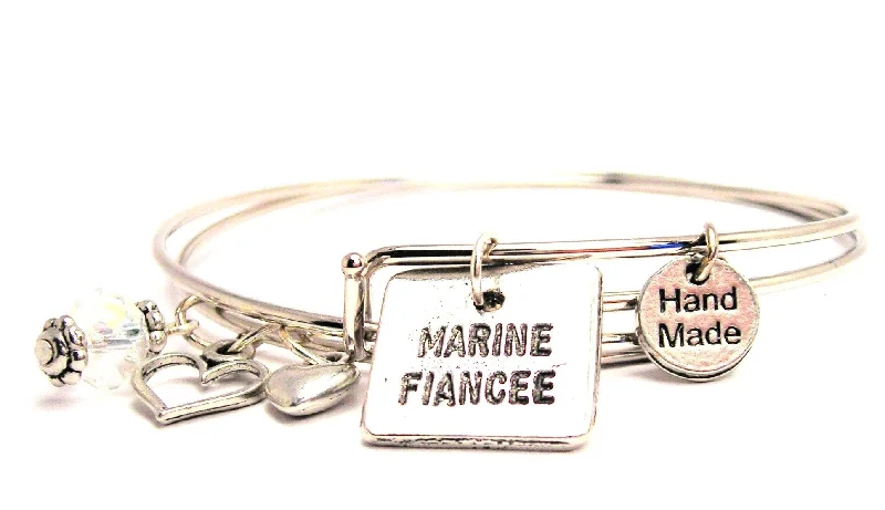 Marine Fiancée Expandable Bangle Bracelet Set