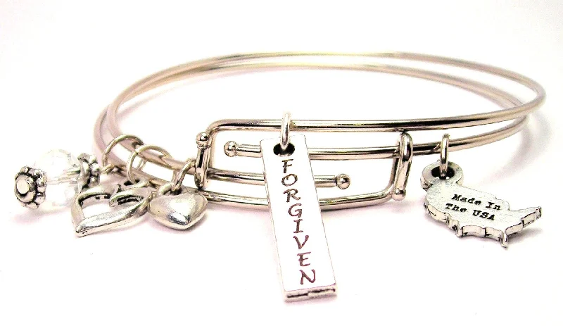 Forgiven Expandable Bangle Bracelet Set