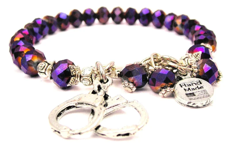 Large Handcuffs Splash Of Color Crystal Bracelet