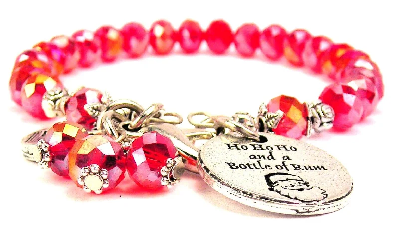 Ho Ho Ho And A Bottle Of Rum Splash Of Color Crystal Bracelet