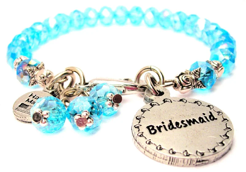 Bridesmaid Circle Splash Of Color Crystal Bracelet