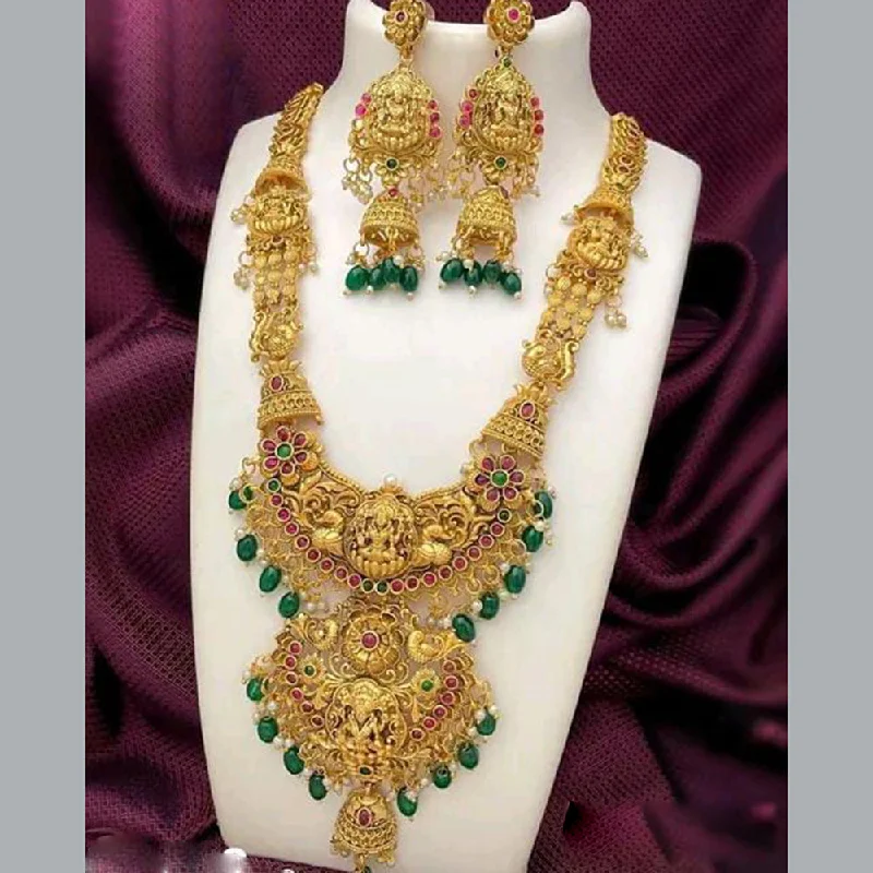 Sai Fashion Gold Plated Temple  And Beads Necklace Set