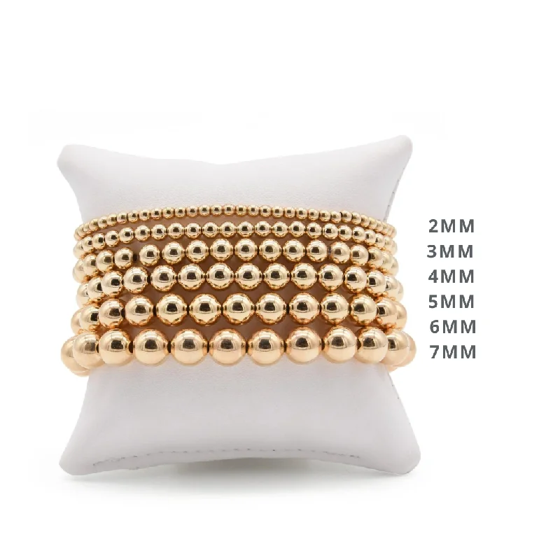 Gold Filled Stretch Bracelet (2-8mm)