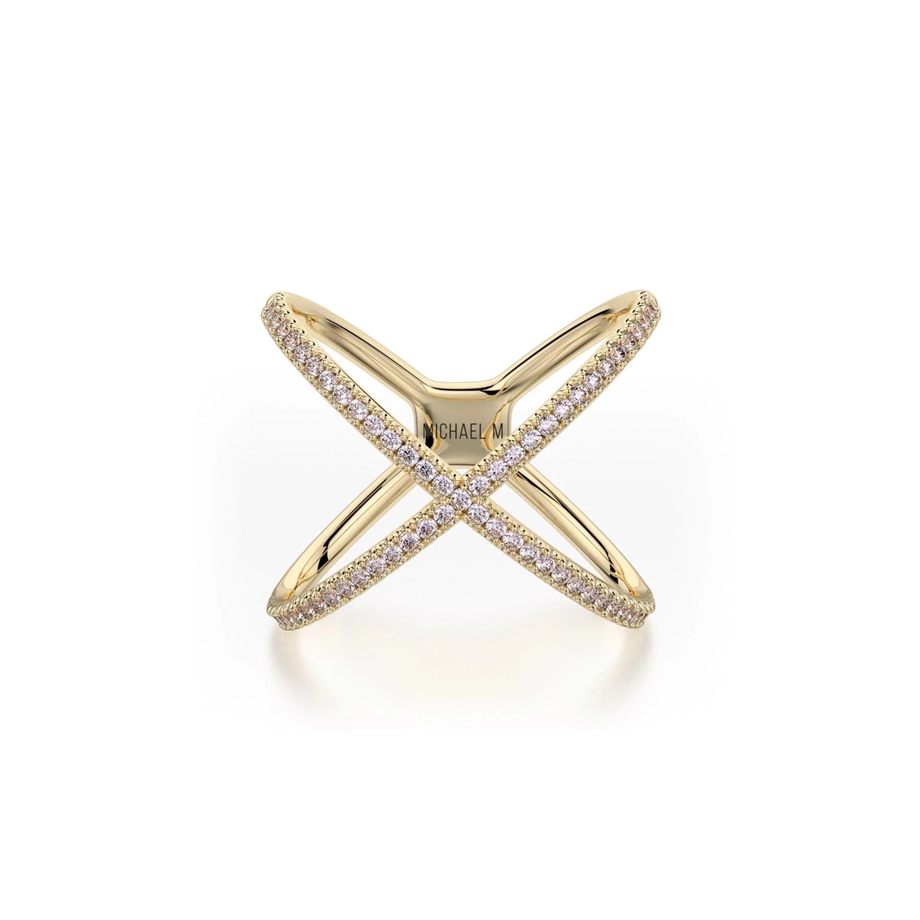 Open Criss Cross Diamond Ring