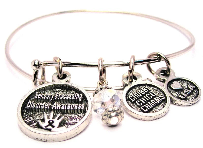 Sensory Processing Disorder Awareness Bangle Bracelet