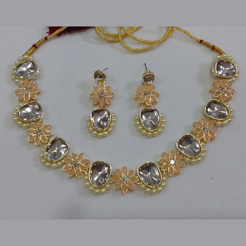 Midas Touch Gold Plated Kundan Necklace Set