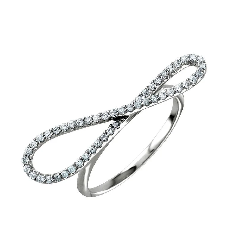 Silver 925 Rhodium Plated Infinity CZ  Ring - STR01045