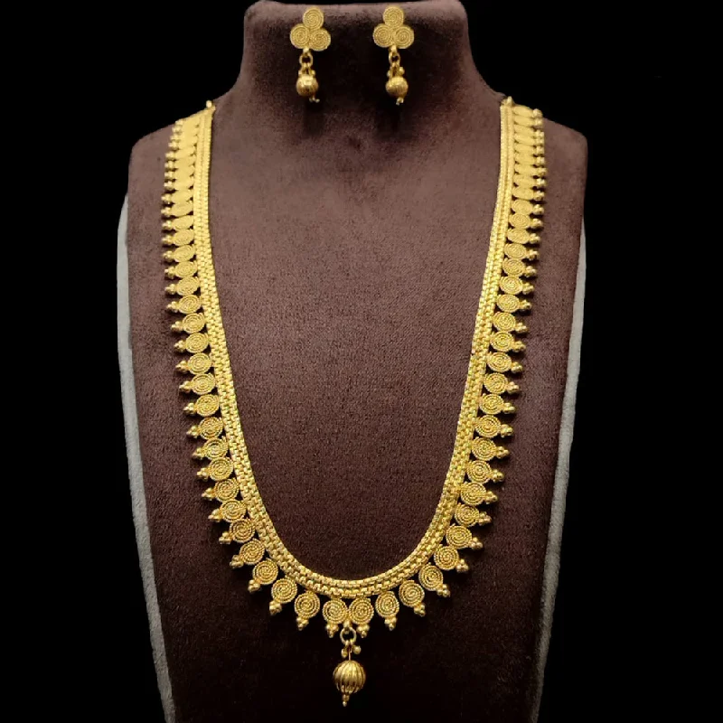 Palak Art Gold Plated Long Necklace Set