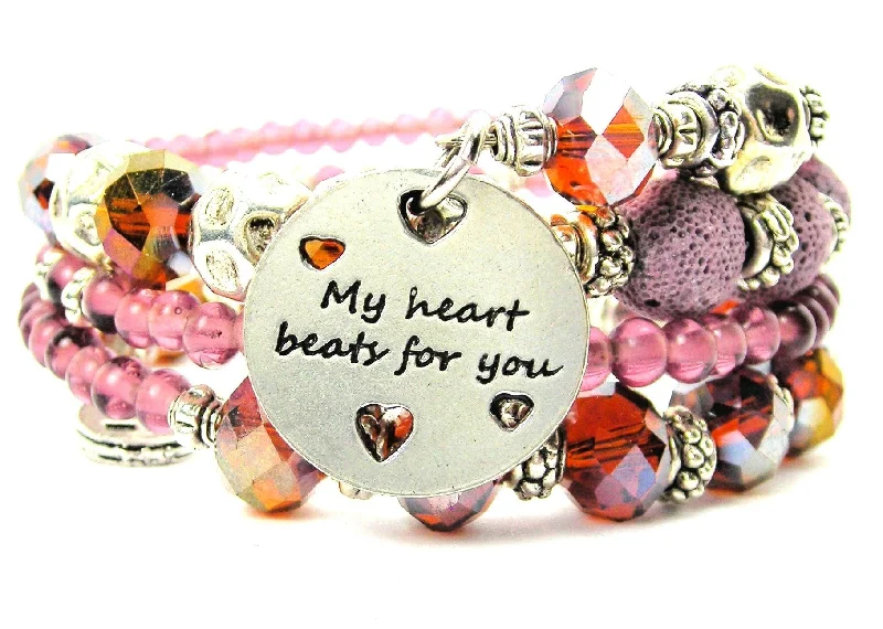 My Heart Beats For You Multi Wrap Bracelet