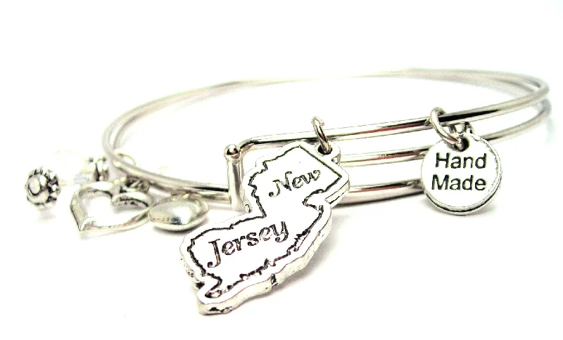 New Jersey Expandable Bangle Bracelet Set