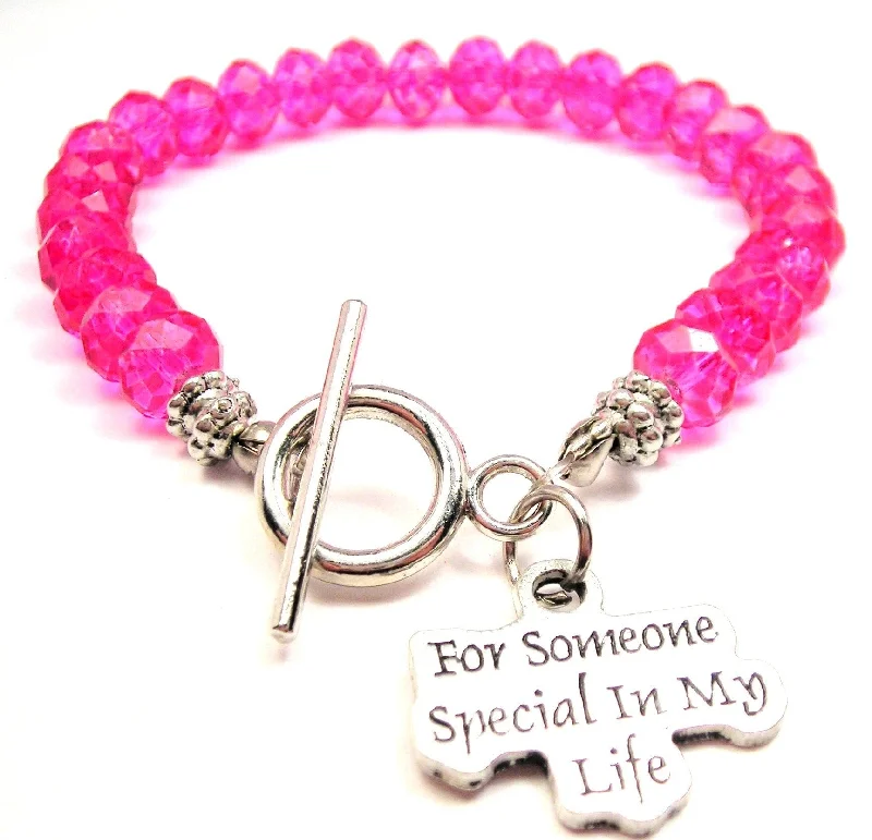 For Someone Special In My Life Crystal Beaded Toggle Style Bracelet