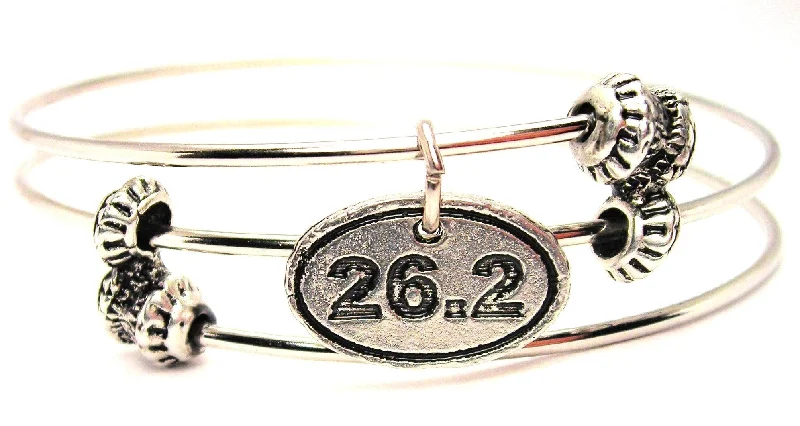 26.2 Marathon Triple Style Expandable Bangle Bracelet