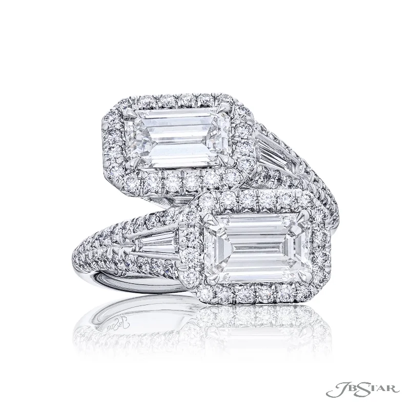 Bypass Pavé Diamond Ring