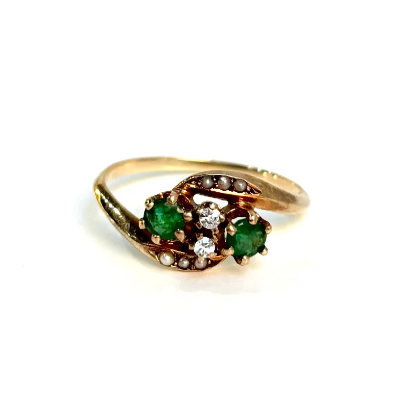 Emerald and Diamond Ring - Circa 1910