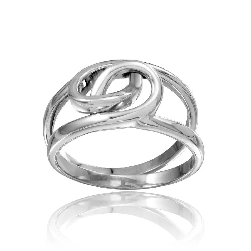 High Polished 925 Sterling Silver Linked Rings - CR00730