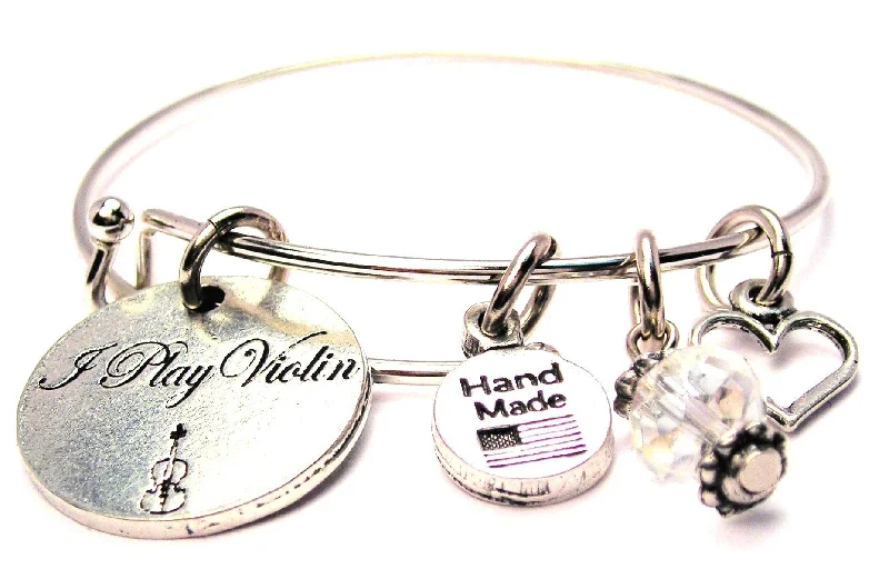 I Play Violin Bangle Bracelet