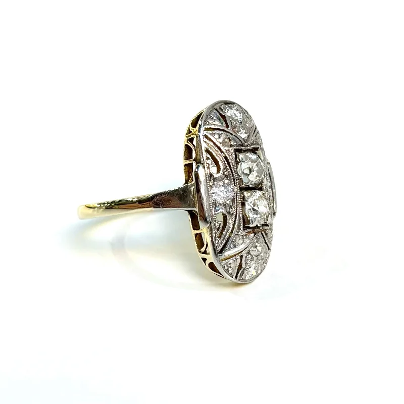 Art Deco Two-Tone Diamond Ring