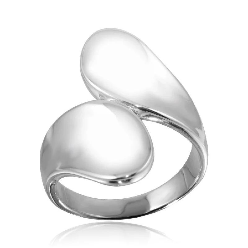 High Polished 925 Sterling Silver Simple Wrap Ring - CR00795